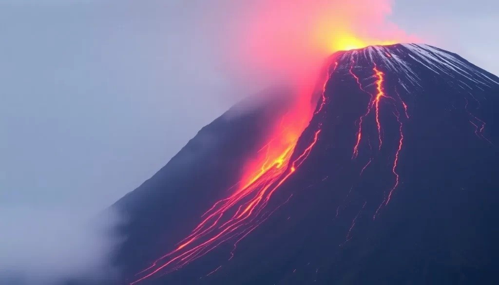 El volcán Kracheninnikov entró en erupción tras 450 años en Rusia