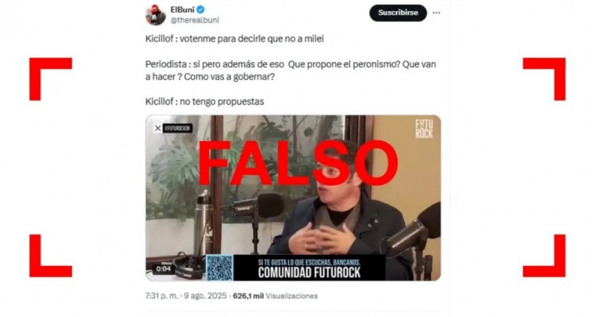Adorni alteró un video de Kicillof y lo expusieron