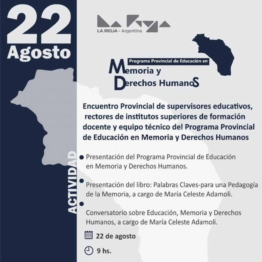 La Rioja busca fortalecer la educación en memoria y derechos humanos