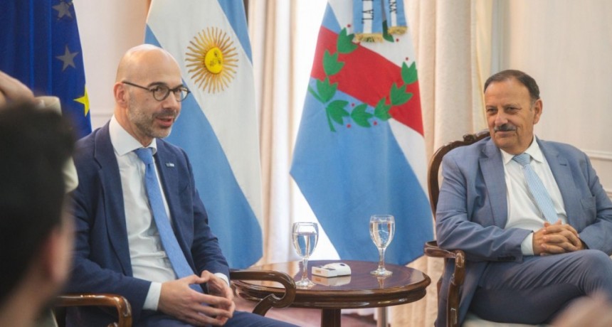 Quintela se reunió con representantes de la Unión Europea