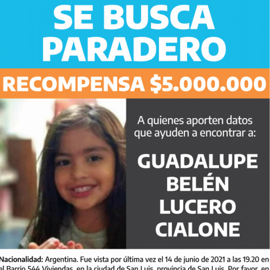 Suben de 2 a 5 millones la recompensa por datos sobre Guadalupe Lucero