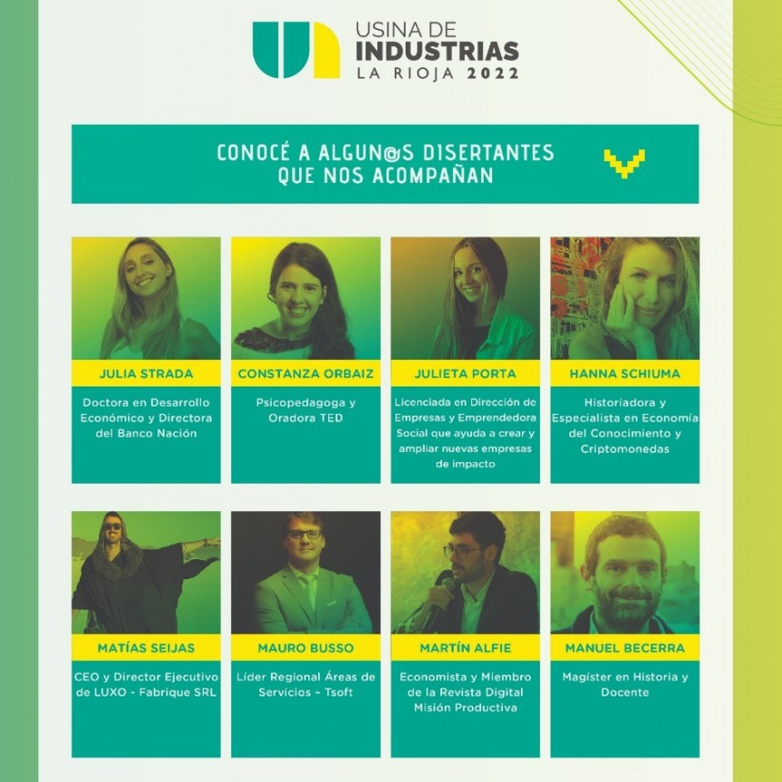 Vuelve “Usina de Industrias”, renovada y más de 20 disertantes