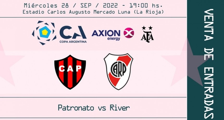 Copa Argentina: Entradas para personas con discapacidad para el partido entre 	River y Patronato