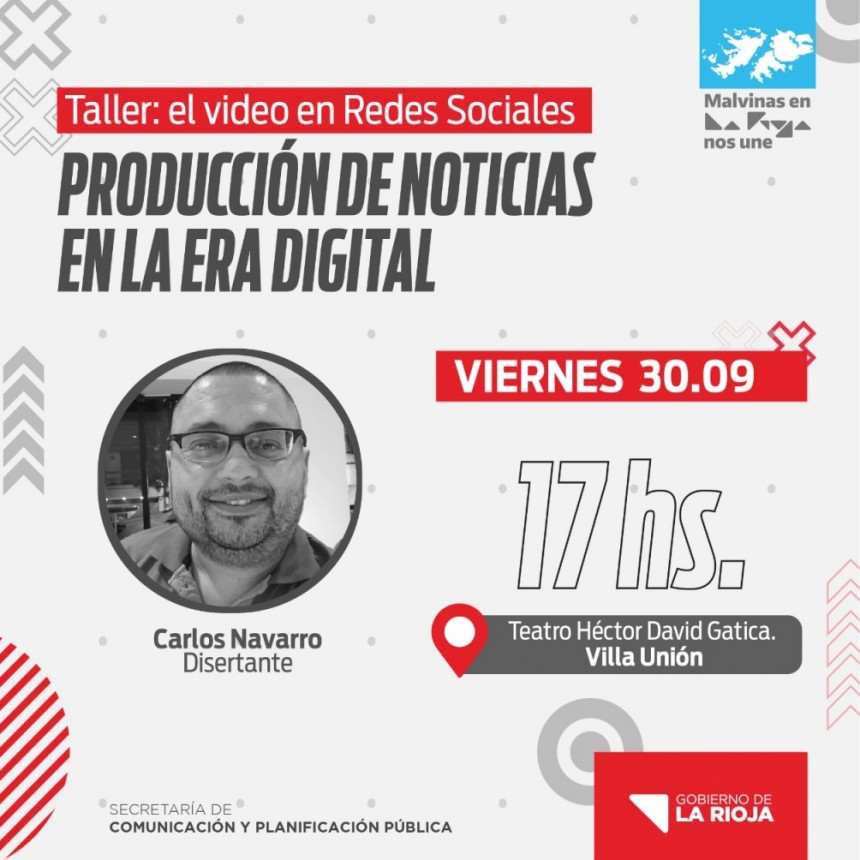 El Gobierno Provincial brindará taller Producción de 