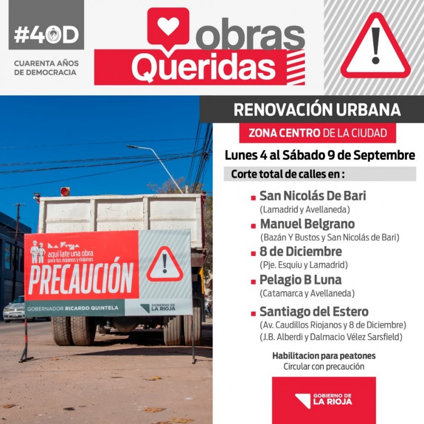 Esta semana la calle San Nicolás de Bari y alrededores tendrán el tránsito interrumpido
