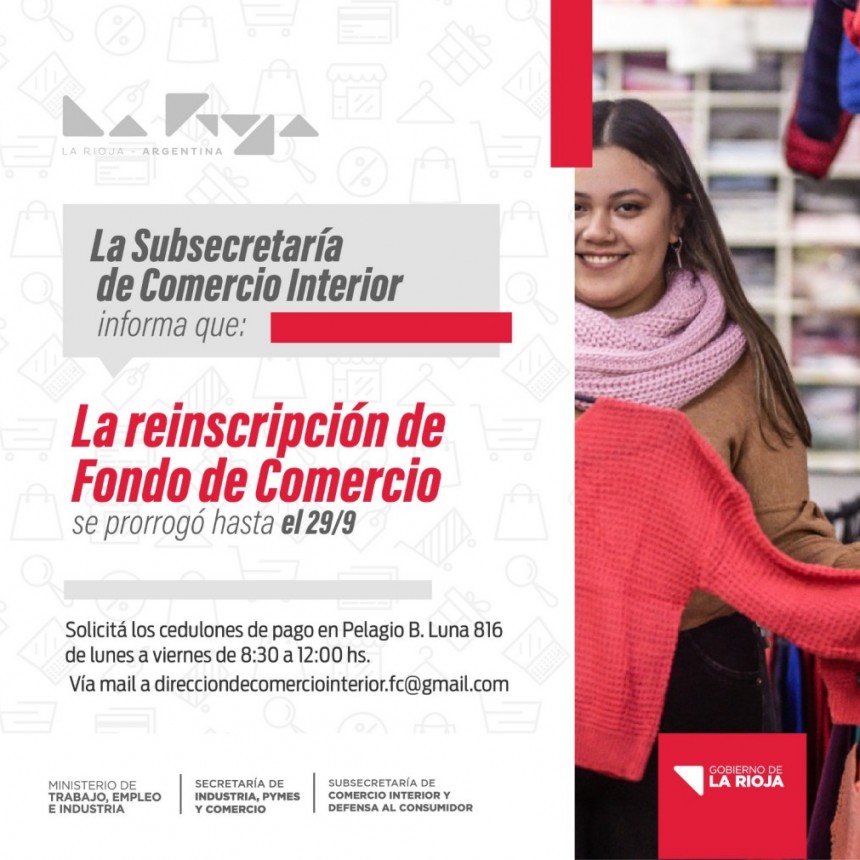 Realizan reinscripción al Fondo de Comercio