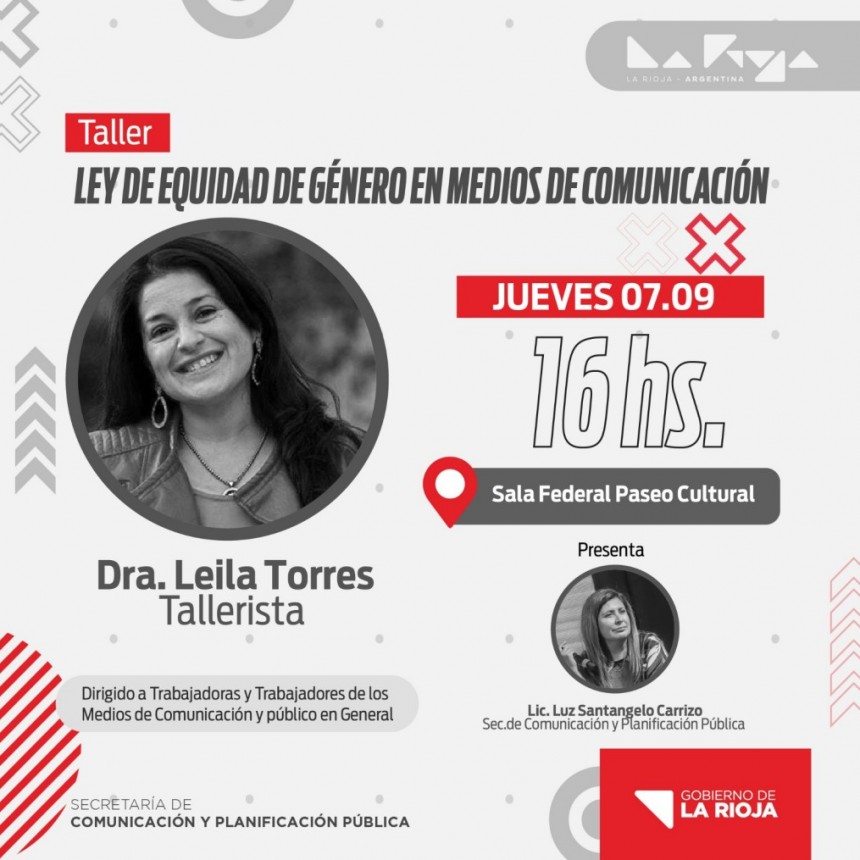 Se realizará capacitación para trabajadoras y trabajadores de la comunicación sobre la Ley de Equidad de Género