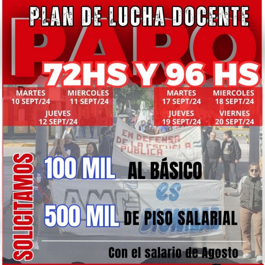 AMP profundiza el plan de lucha y anunció dos paros