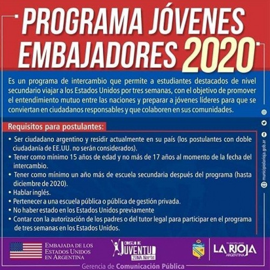 Municipio abrió convocatoria para jóvenes riojanos
