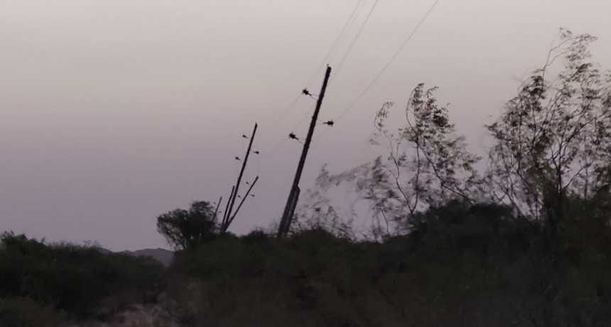 Los fuertes vientos afectaron de manera parcial el servicio eléctrico en Capital, Chilecito, Famatina y Felipe Varela