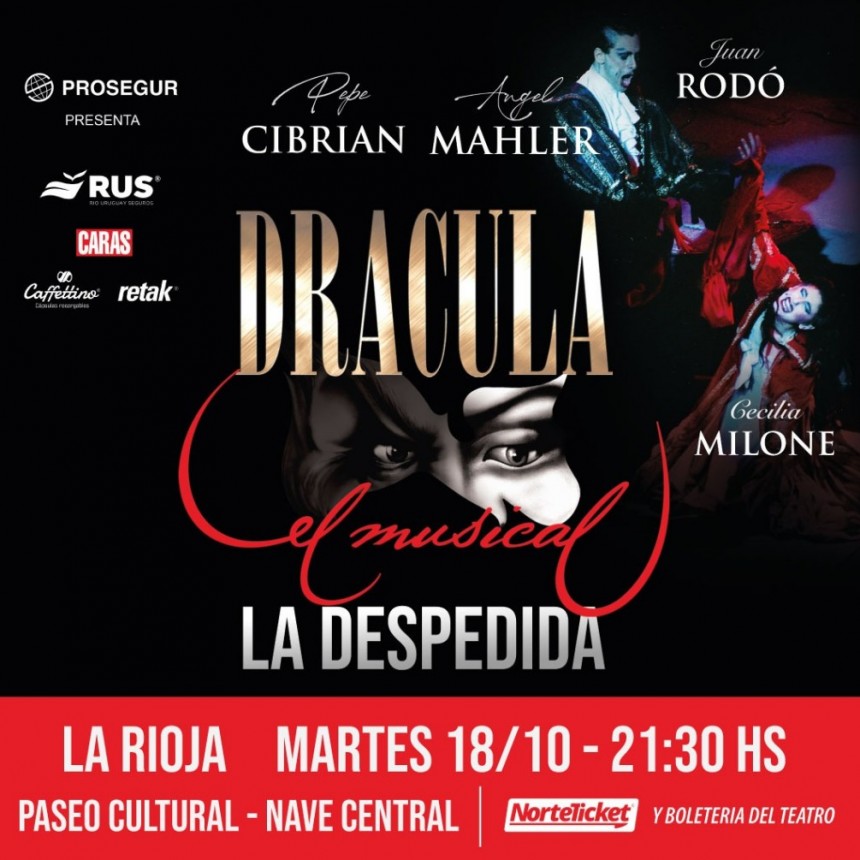 Gira despedida: Llegá Drácula, el musical, al Paseo Cultural