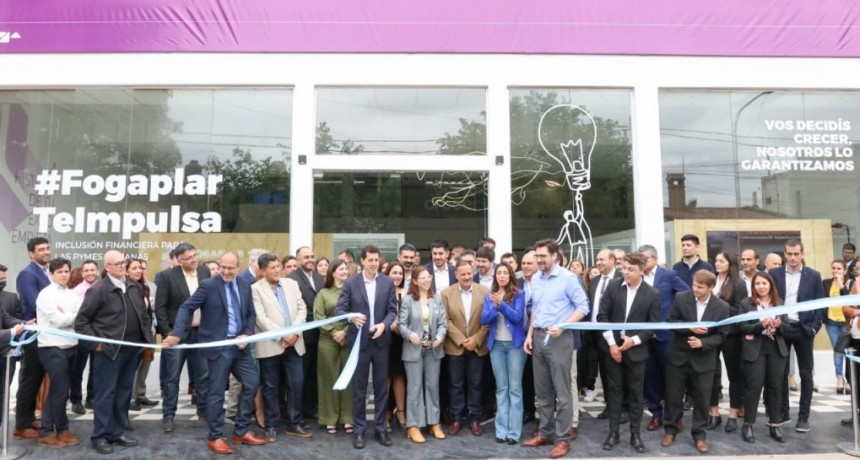 Quintela junto a autoridades nacionales inauguraron nuevo espacio de FOGAPLAR y ampliación de líneas de crédito para PyMES 