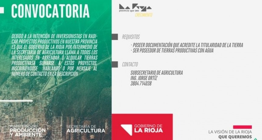 Agricultura busca expandir tierras productivas