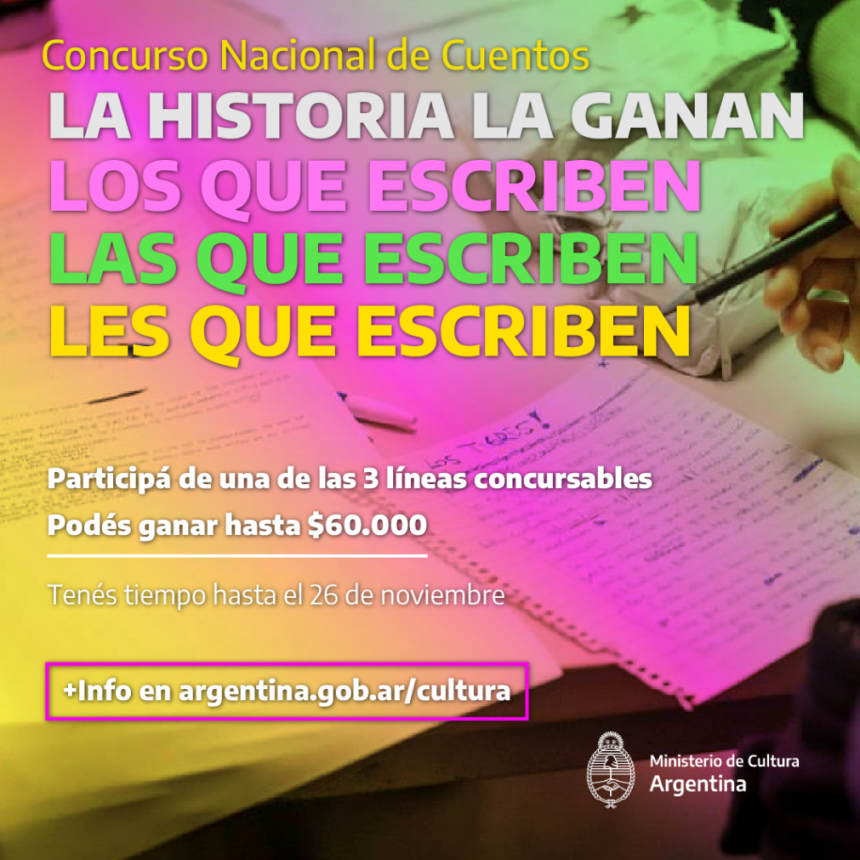 Lanzan la convocatoria al Concurso Nacional “La historia la ganan los/as que escriben”