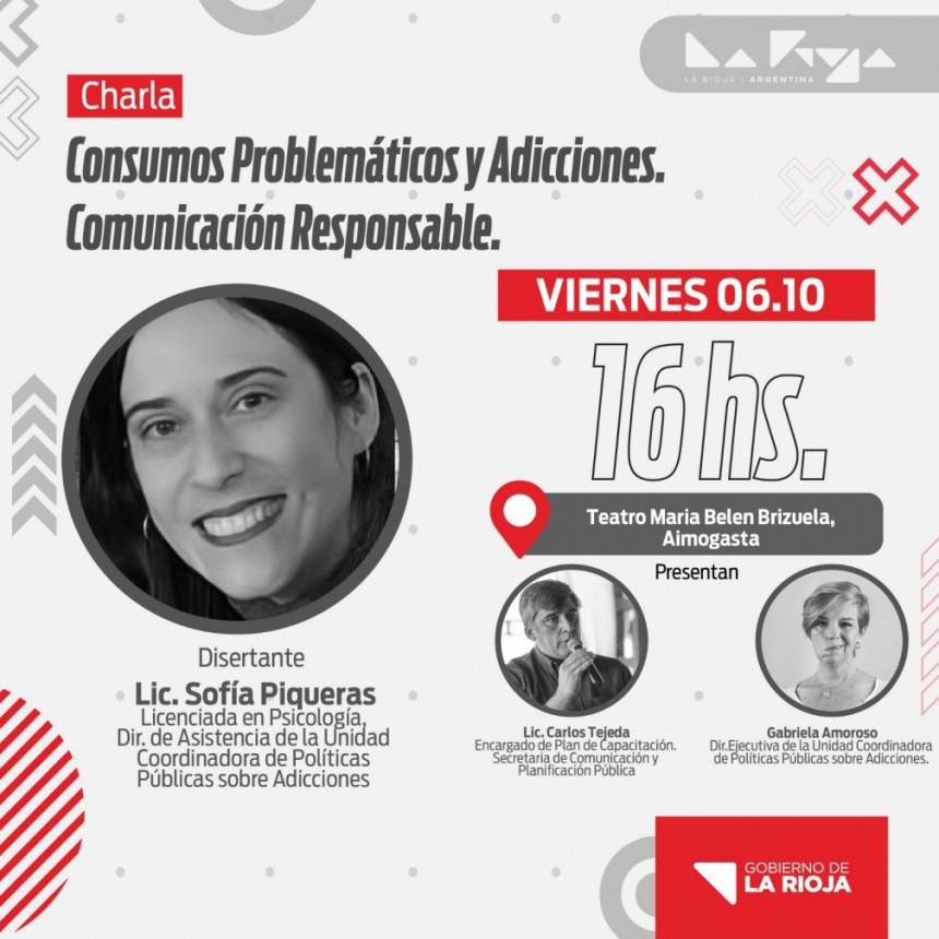 Se realiza la charla sobre “Consumos problemáticos y adicciones. Comunicación responsable” en Aimogasta