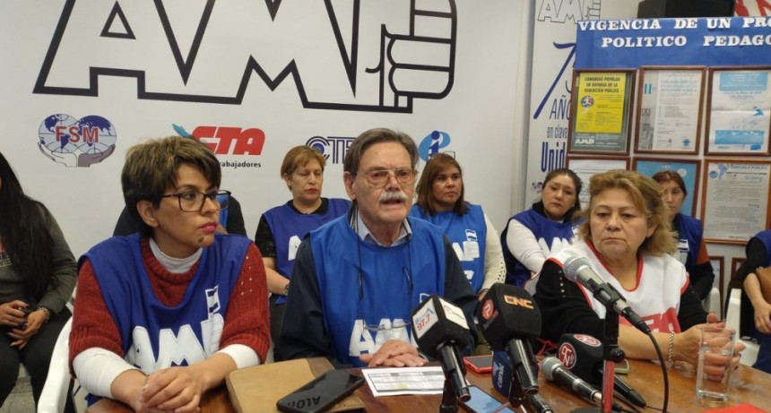 Trabajo intimó al gremio AMP a deponer las medidas de fuerzas y volver a las aulas