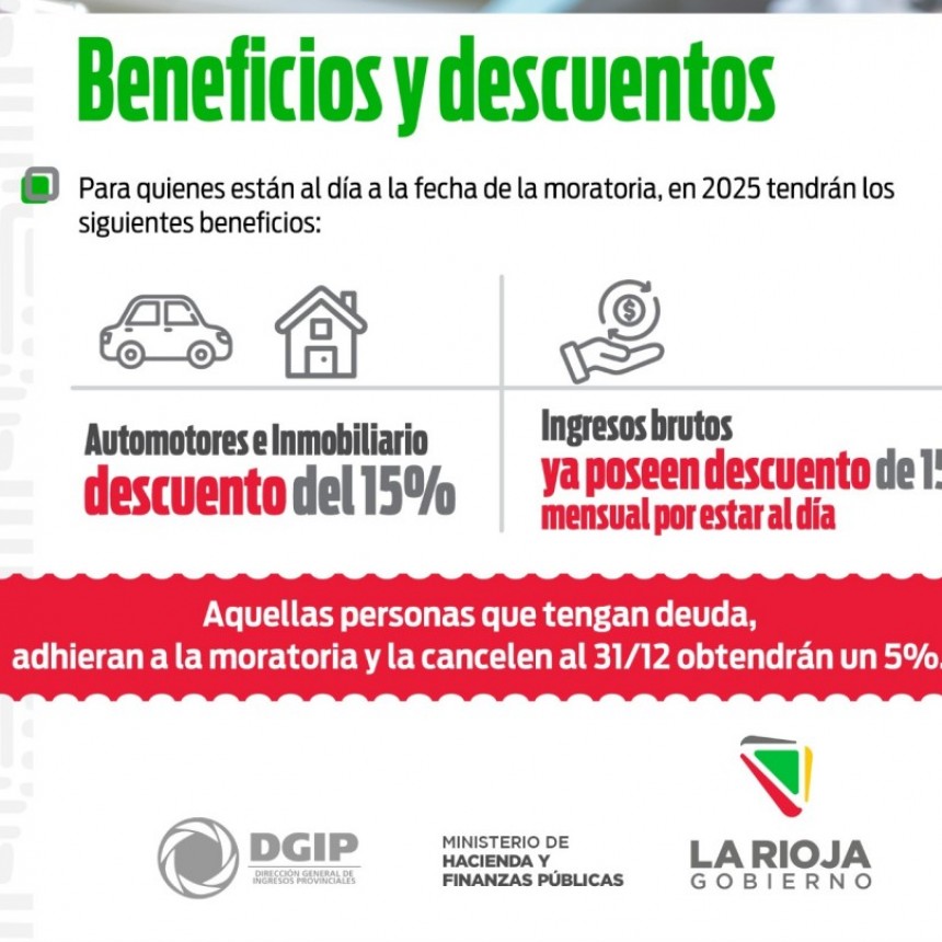 La Rioja cuenta con una ley de regularización de deudas y obligaciones tributarias