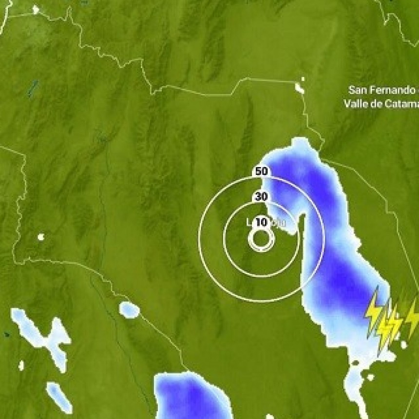 Registro preliminar de precipitaciones en el territorio provincial