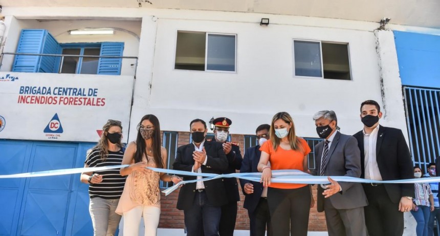 Quintela inauguró instalaciones de la Brigada Central de Incendios Forestales