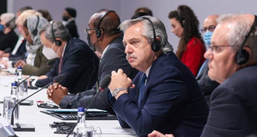 Alberto Fernández expone ante la cumbre de líderes de la COP26