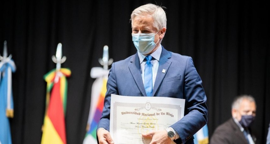  Quintela recibió al exvicepresidente de Bolivia Álvaro García Linera, a quien la UNLaR le otorgó el título Honoris Causa 