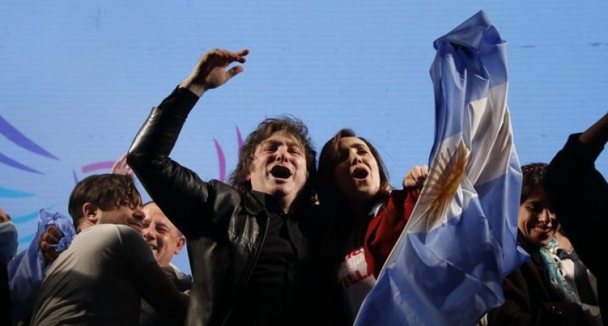 Milei se pronunció eufórico en el Luna Park tras conocerse los resultados