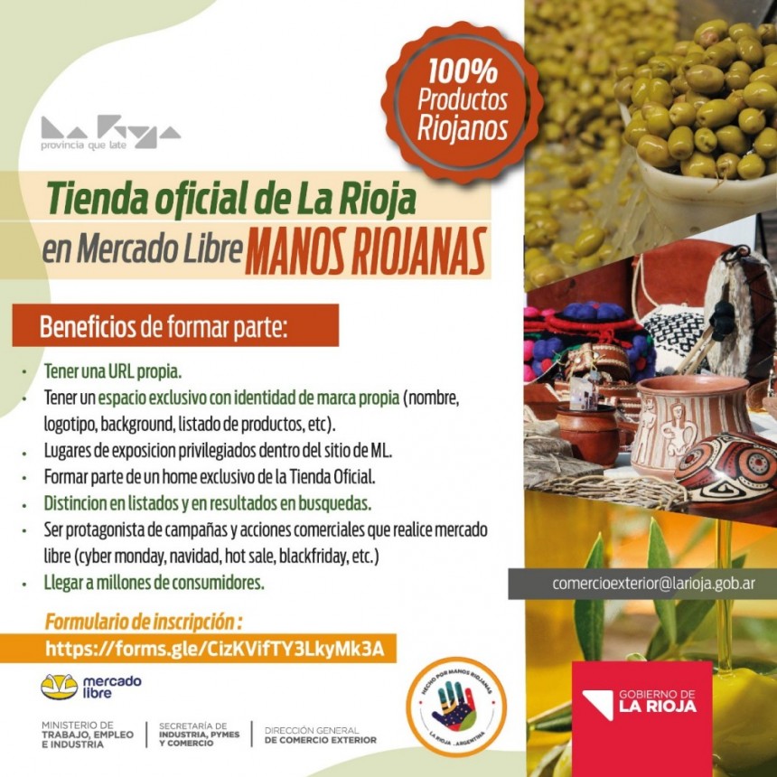 Convocan a PyMEs y emprendedores para sumarse a la tienda oficial de La Rioja en Mercado Libre