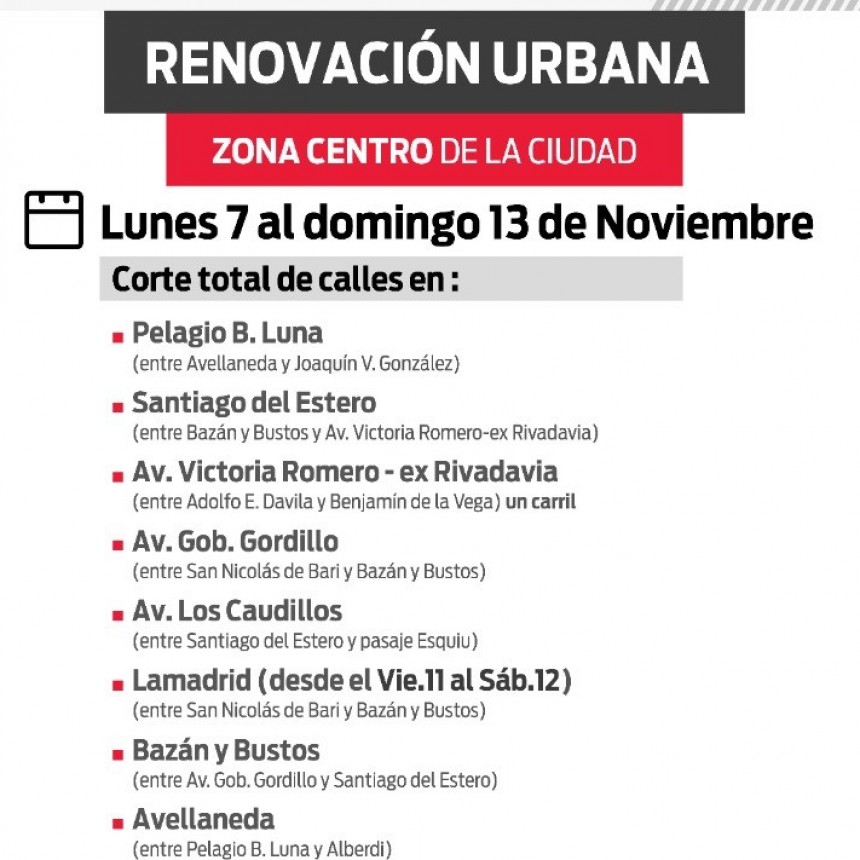 Continúan los trabajos del Plan de Renovación Urbana y Desagües Pluviales del centro de la Ciudad