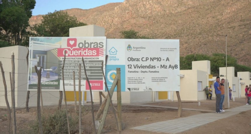 Avanza la construcción de viviendas en Famatina 