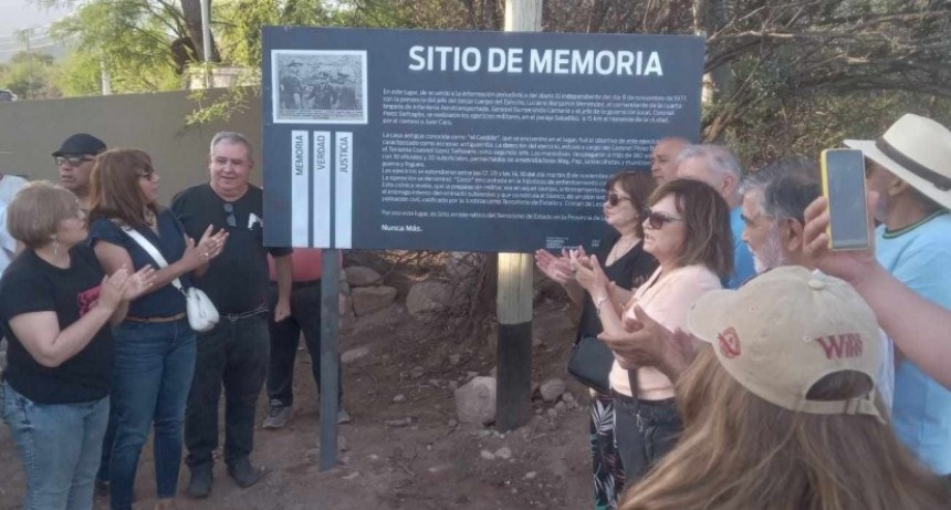 Se realizó la señalización del Parque Natural y Arqueológico “Saladillo” como sitio emblemático de memoria del Terrorismo de Estado