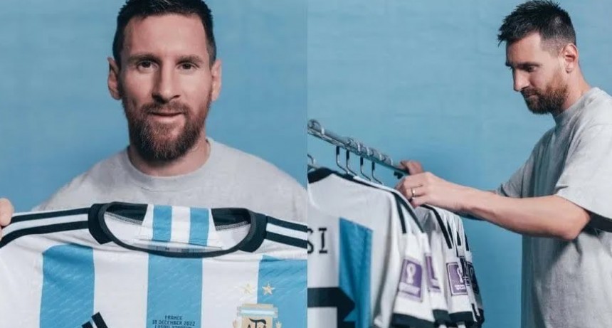 Messi subastará seis camisetas que utilizó en el Mundial de Qatar 2022