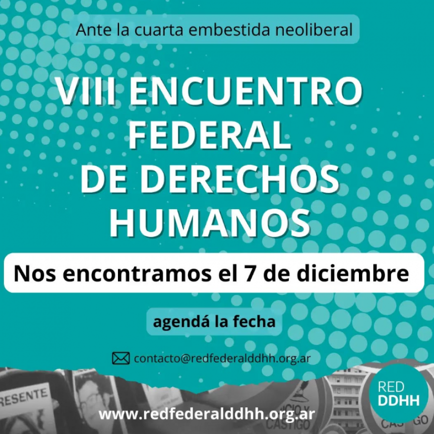Se realizará el VIII Encuentro Federal de Derechos Humanos