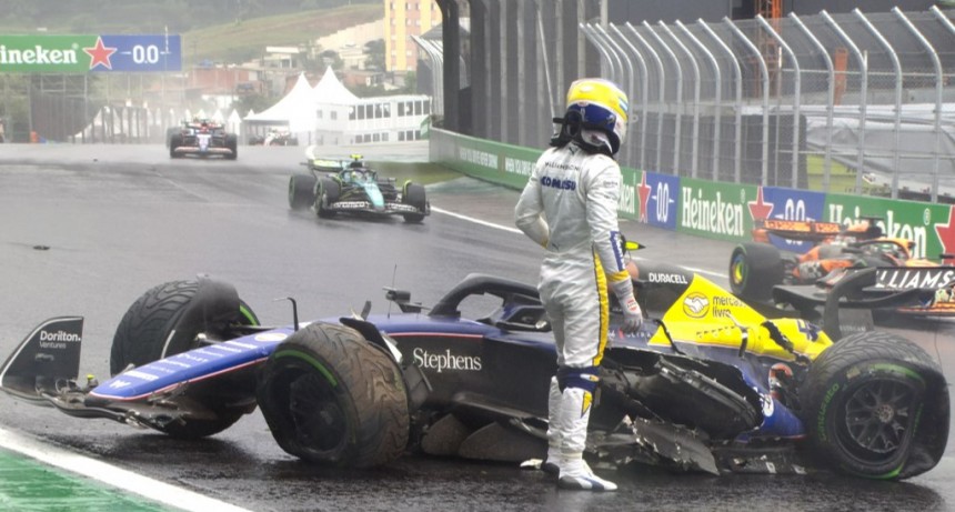 Colapinto tuvo un sábado para el olvido en Brasil