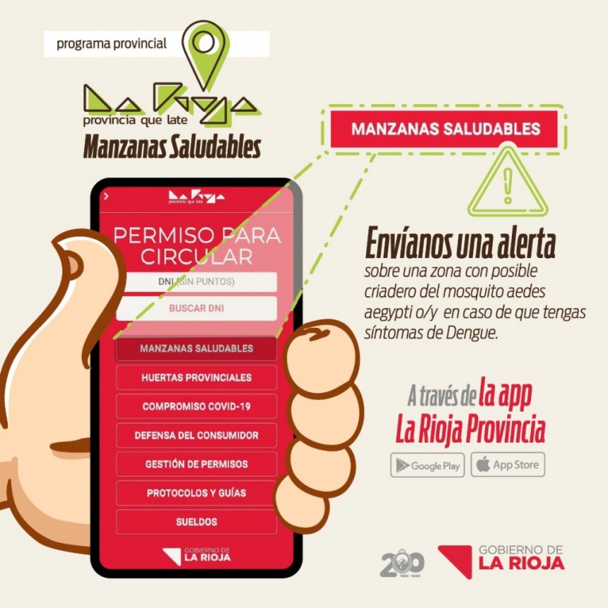Manzanas saludables se suma a la app La Rioja Provincia 