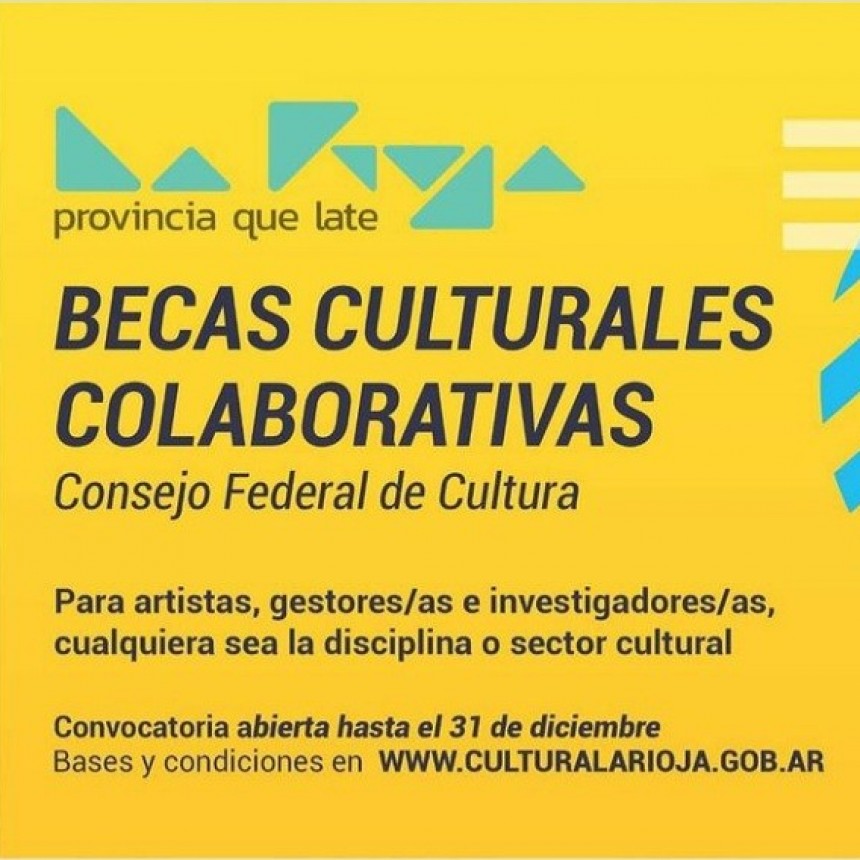 Continúa la convocatoria a las becas 2020 del Consejo Federal de Cultura y el Ministerio de Cultura de la Nación