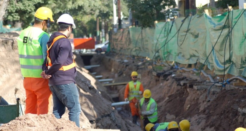 Continúan los trabajos del Plan de Renovación Urbana y Desagües Pluviales en el centro de la ciudad