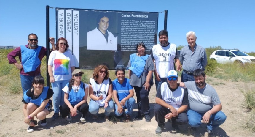 Señalizan ruta donde mataron al docente Carlos Fuentealba