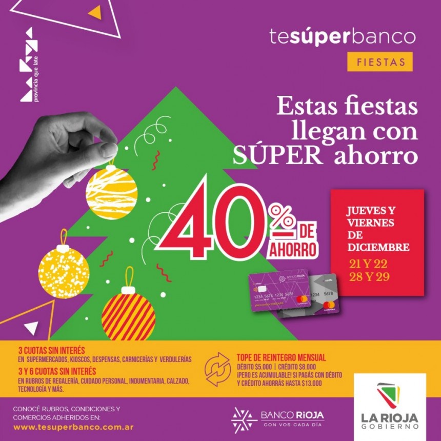 Vuelve” Te Súper Banco Fiestas” los días 21, 22, 28 y 29 de diciembre