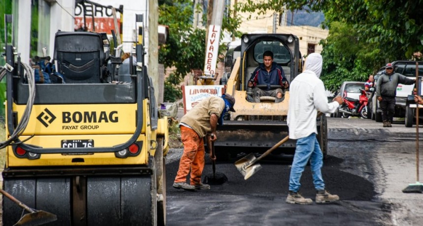 El Municipio trabaja sobre calle Bazán y Bustos